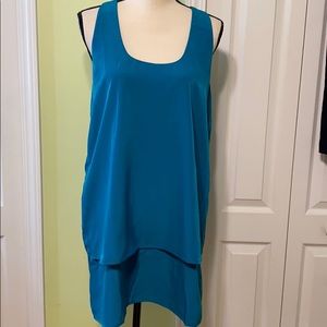 Yours Truly Layered teal dress